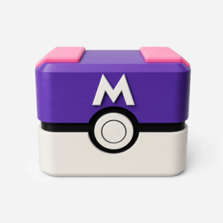 Caja Master Ball para Cartas Pokémon – Impresa en 3D con Divisores