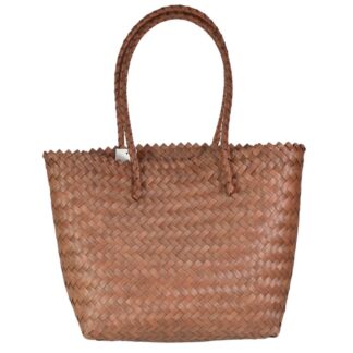 Bolso cesto tejido con asas 42x30cm