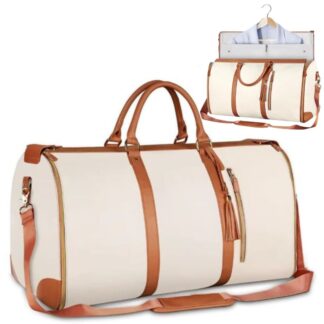Bolso de viaje convertible 52x32x25cm. Crema