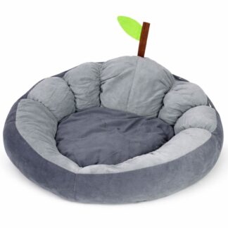 Cama redonda para mascotas. Gris