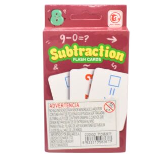Cartas didácticas sustracción 12x8cm