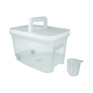 Recipiente plástico con asa 32x22x20cm.