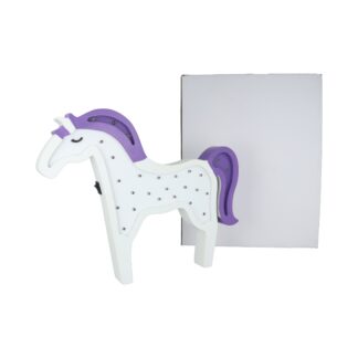 Veladora de madera unicornio 30 x 36 cm