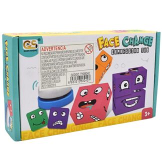 Cubos de expresiones faciales intercambiables 19x11cm
