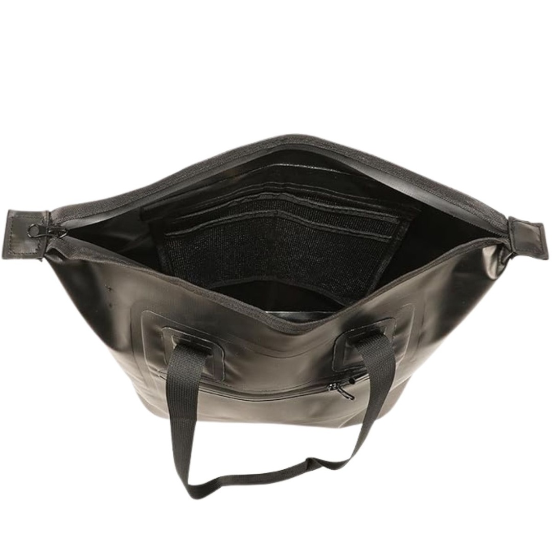 Bolso impermeable de playa 50x40cm. Negro - Imagen 3