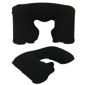 Almohada inflable para viaje 39x26cm. Negra