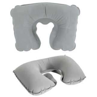 Almohada inflable para viaje 39x26cm. Gris
