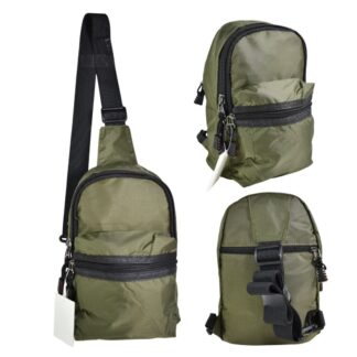 Bolso morral verde 28x18x8cm