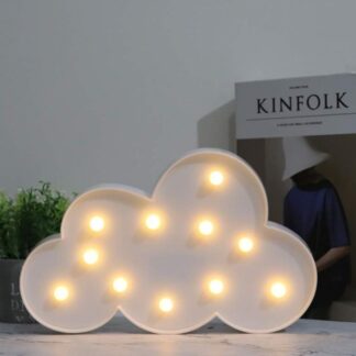 Lámpara veladora led nube 26x18x3cm. Blanca