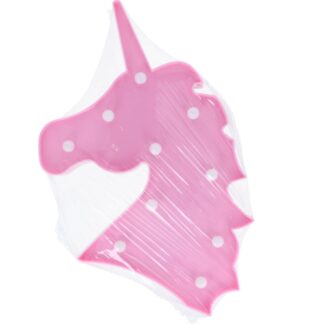 Lámpara veladora led unicornio 33x20x3cm. Rosada