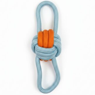 Juguete de cuerda para mascotas 21cm. Celeste