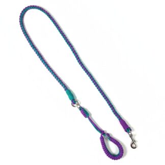 Correa elástica trenzada para mascotas 150cm. Violeta