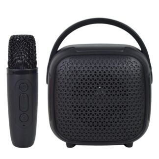 Parlante Bluetooth karaoke con micrófono y luces 1200mAh.