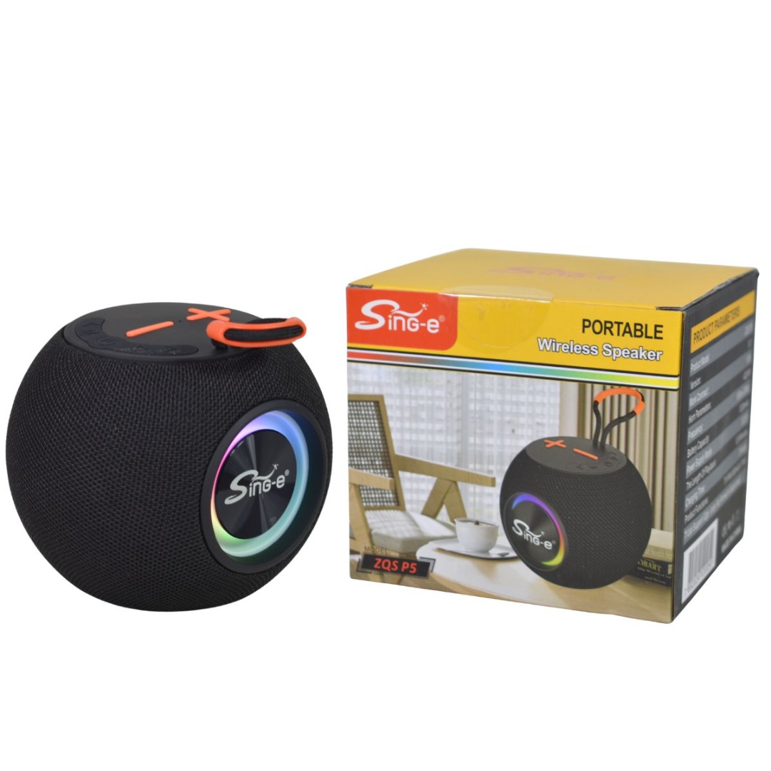 Parlante Bluetooth portátil con luces 1200mAh. - Imagen 2
