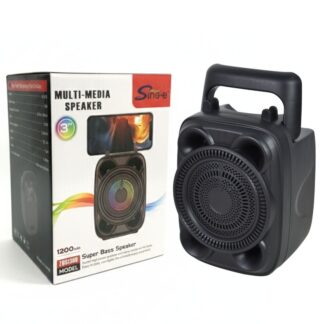 Parlante Bluetooth Portátil con Luces LED y Soporte Móvil