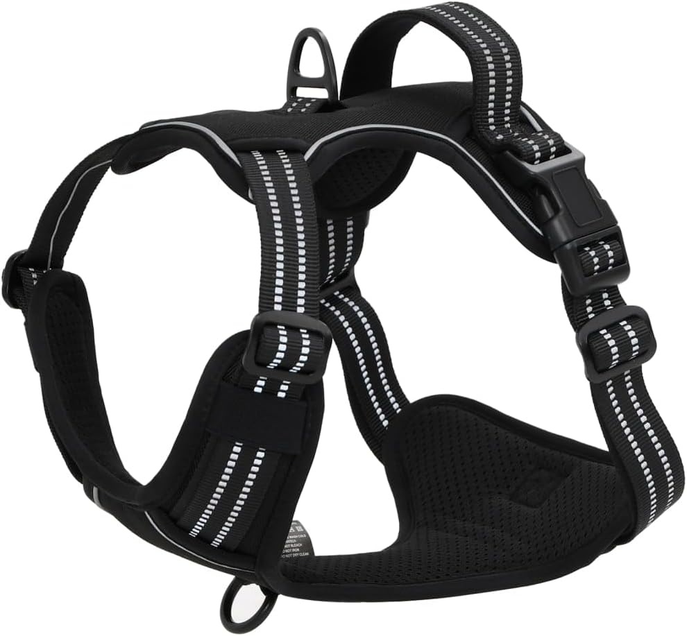 Arnés ajustable para mascotas Talle S negro - Imagen 2