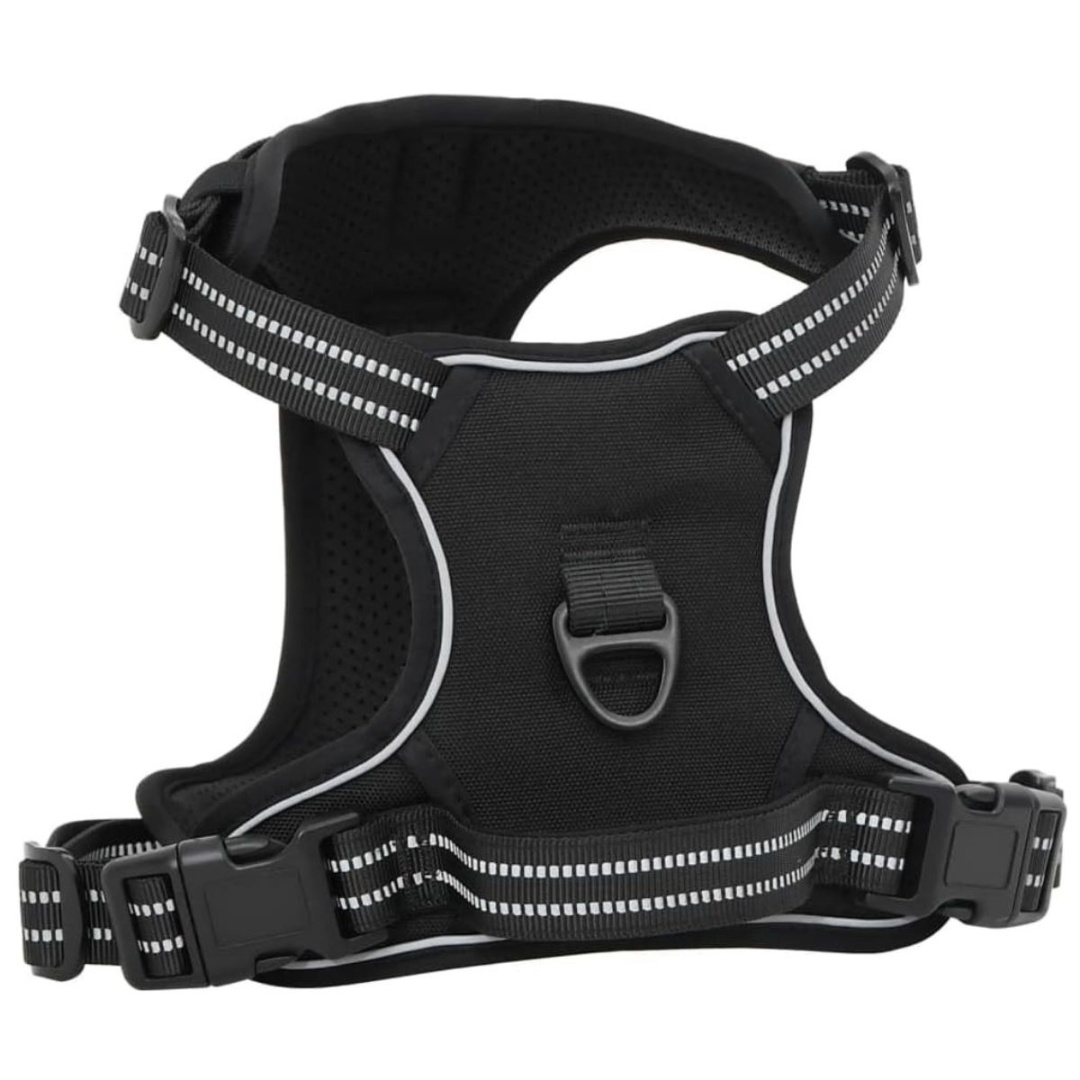 Arnés ajustable para mascotas Talle S negro - Imagen 3